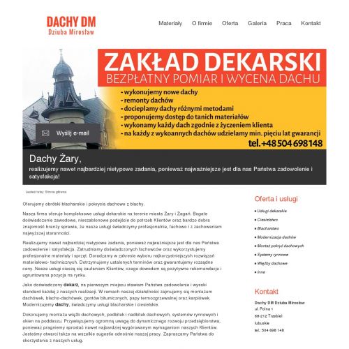 Materiały dekarskie - Żary