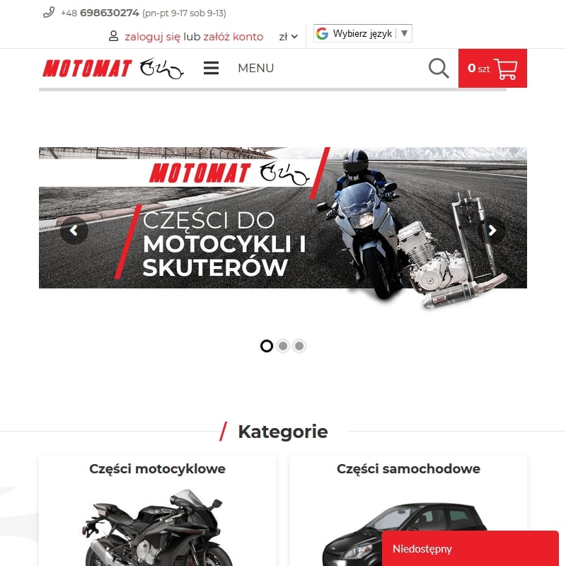 Części motocyklowe do pojazdów marki Yamaha