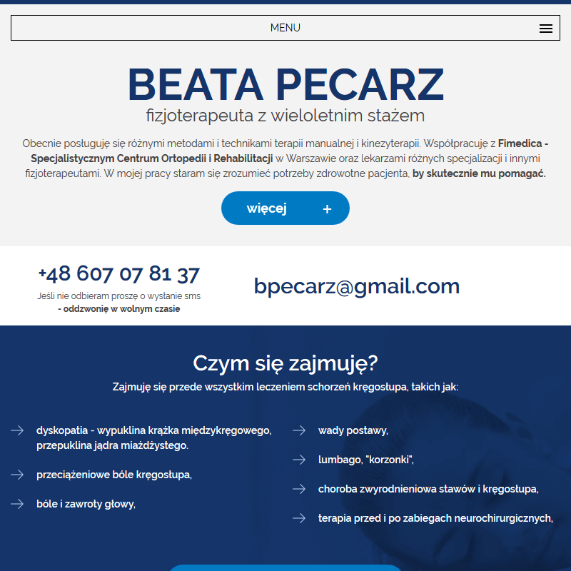 Terapia manualna kręgosłupa - Warszawa